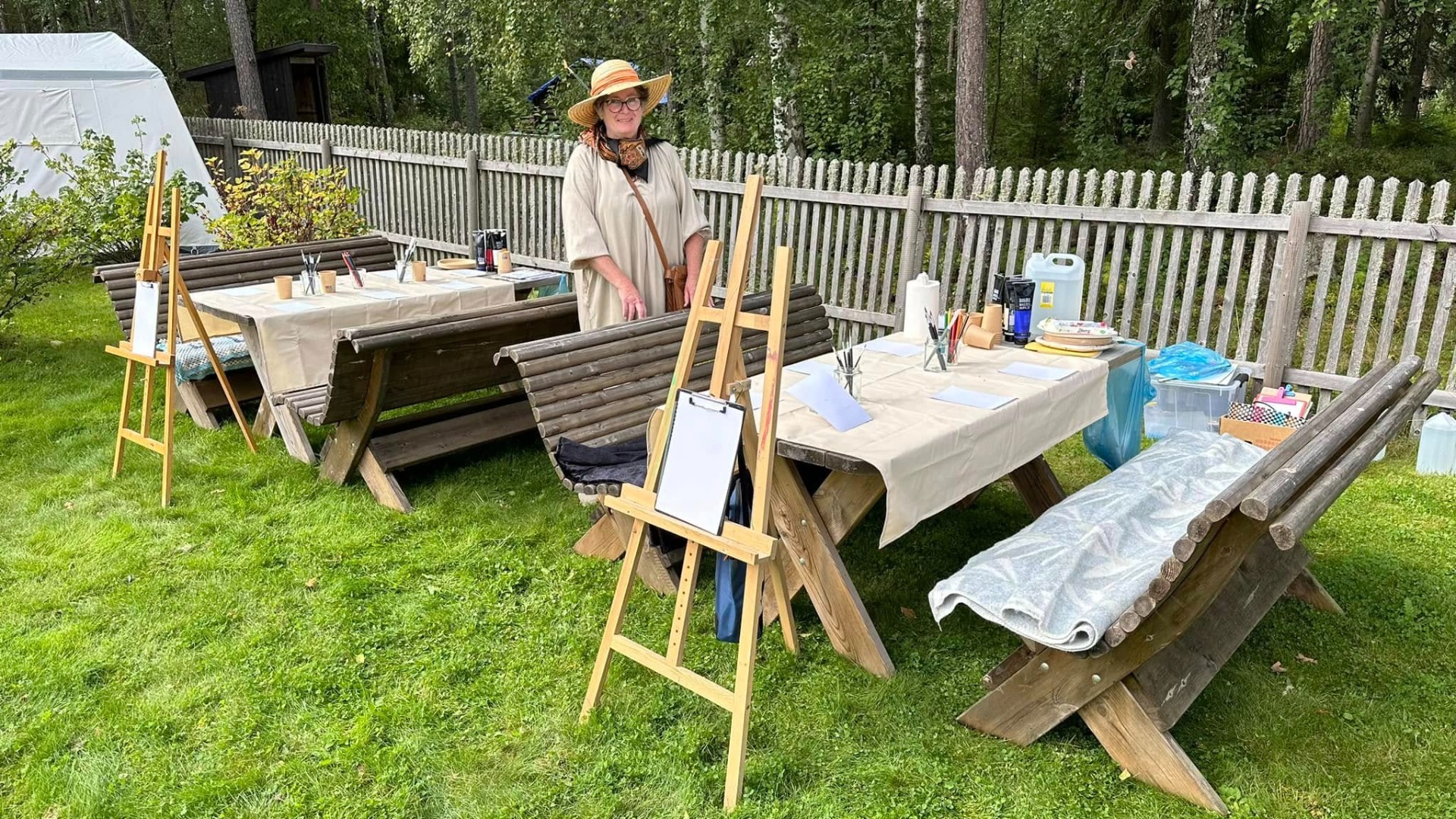 Barnas Dag på Odalstunet. På bildet ser vi Turid Våset, nestleder